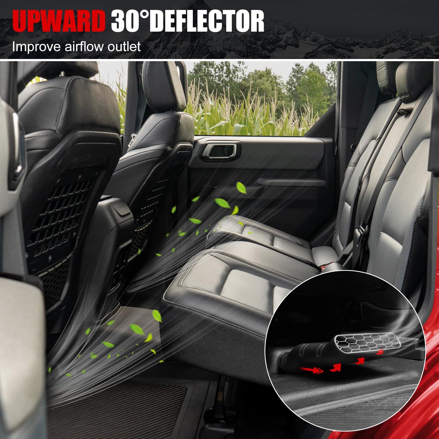 Mabett Under Seat Vent Deflectors for Ford Bronco 4-Door 2021-2024
