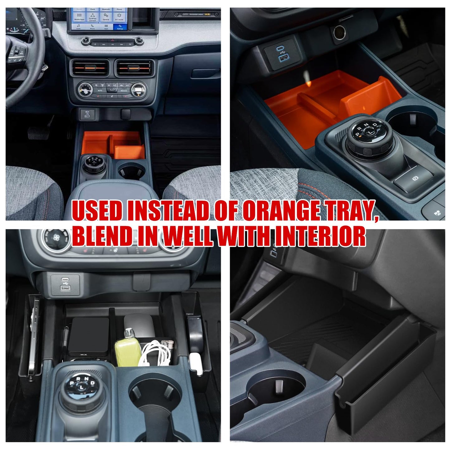 Mabett Center Console Shifter Storage Tray Compatible with Ford Maverick 2022-2025 (Not Fit 2025 Model with Wireless charge)