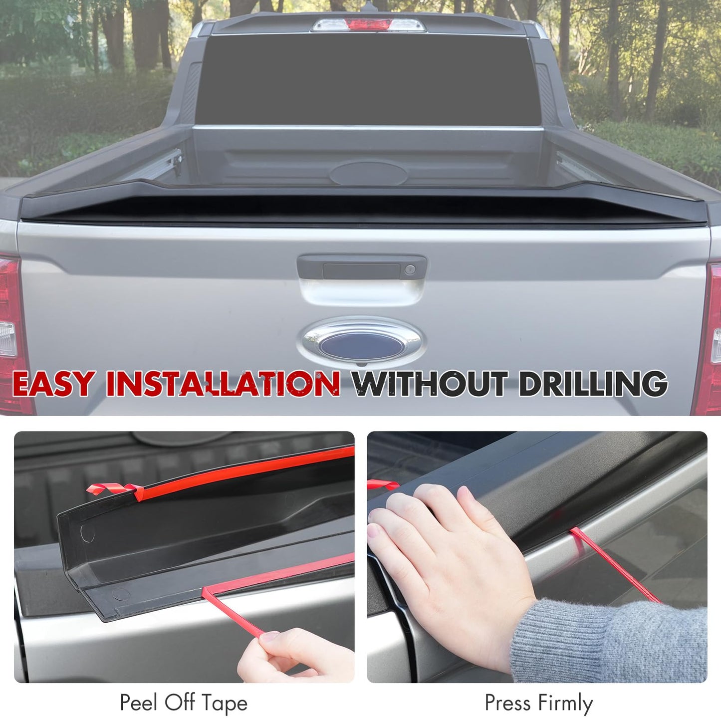 Mabett Tailgate Spoiler Wing Compatible with 2022-2026 Ford Maverick