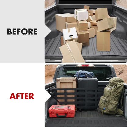 Mabett Truck Bed Divider with Bed Side Rails for Ford Maverick Accessories 2022-2026 (for XL and XLT, Bed Divider with Rails)