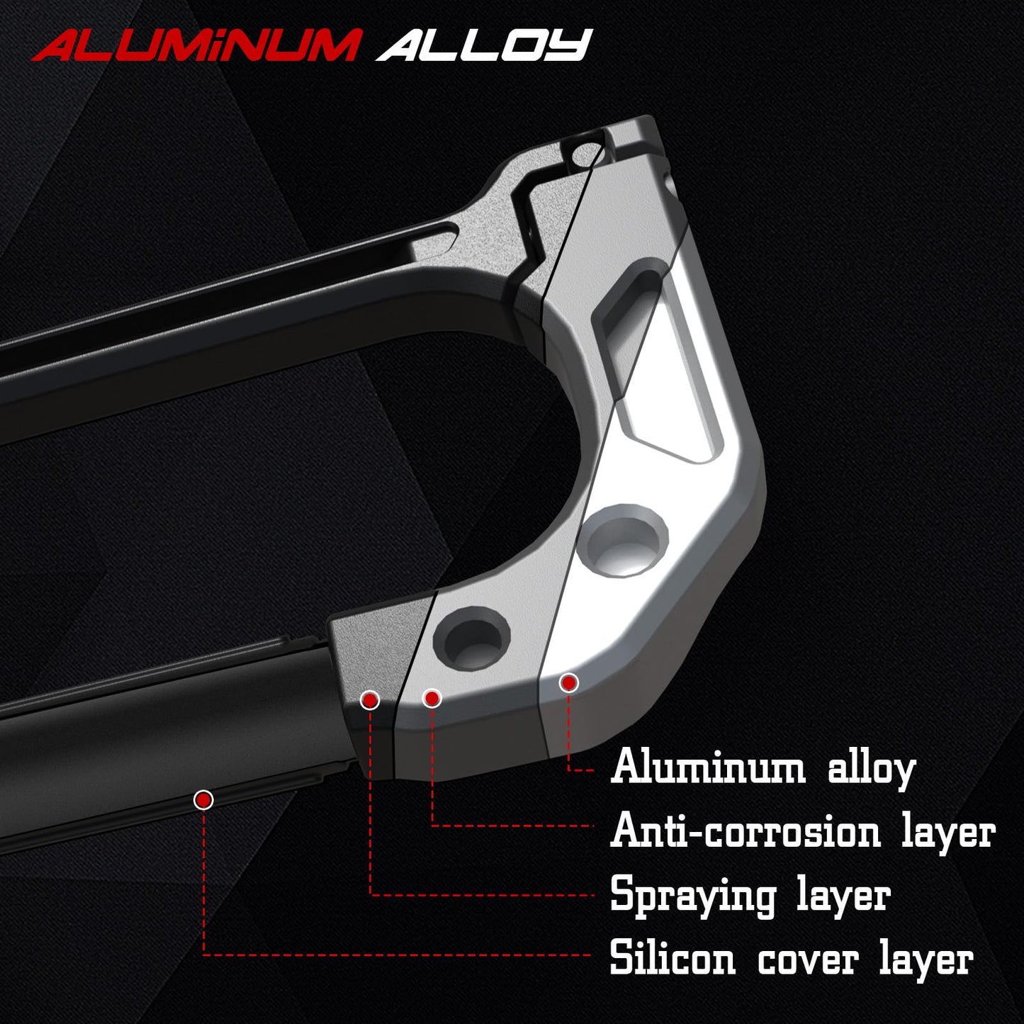 Mabett Aluminum Alloy Front Grab Handles fit Ford Bronco 2021-2026 2/4-Door