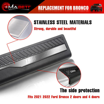Mabett Door Edge Guards for Ford Bronco Accessories 2021-2026 4 Door