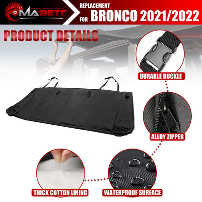 Mabett Soft Top Window Storage Bag for Ford Bronco Accessories 2021-2024 4 Door