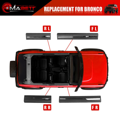 Mabett Door Edge Guards for Ford Bronco Accessories 2021-2026 4 Door