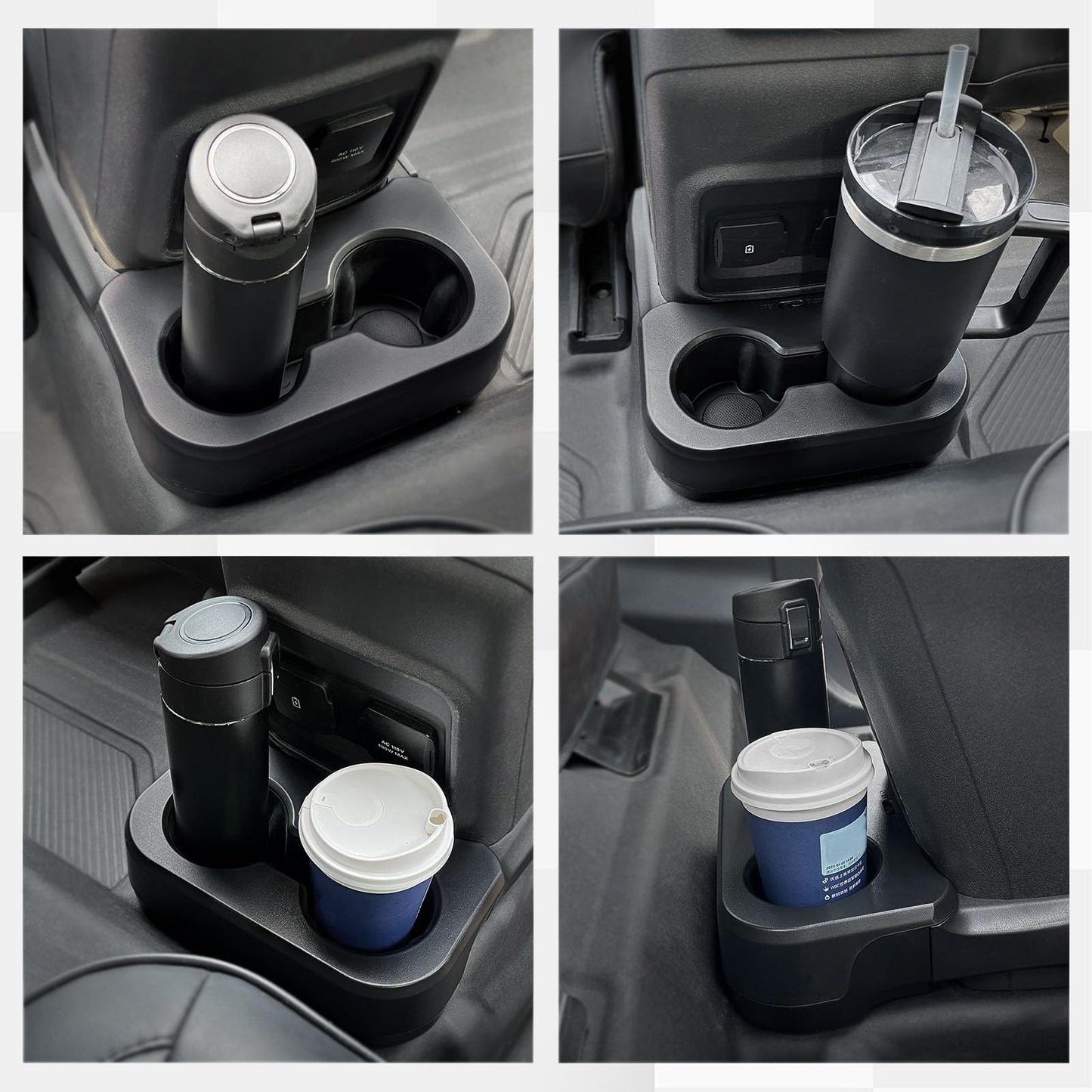Mabett Upgrade Removable Rear Dual Cup Holder for Ford Bronco 2021 -2024 2/4 Door (Not for 2025)