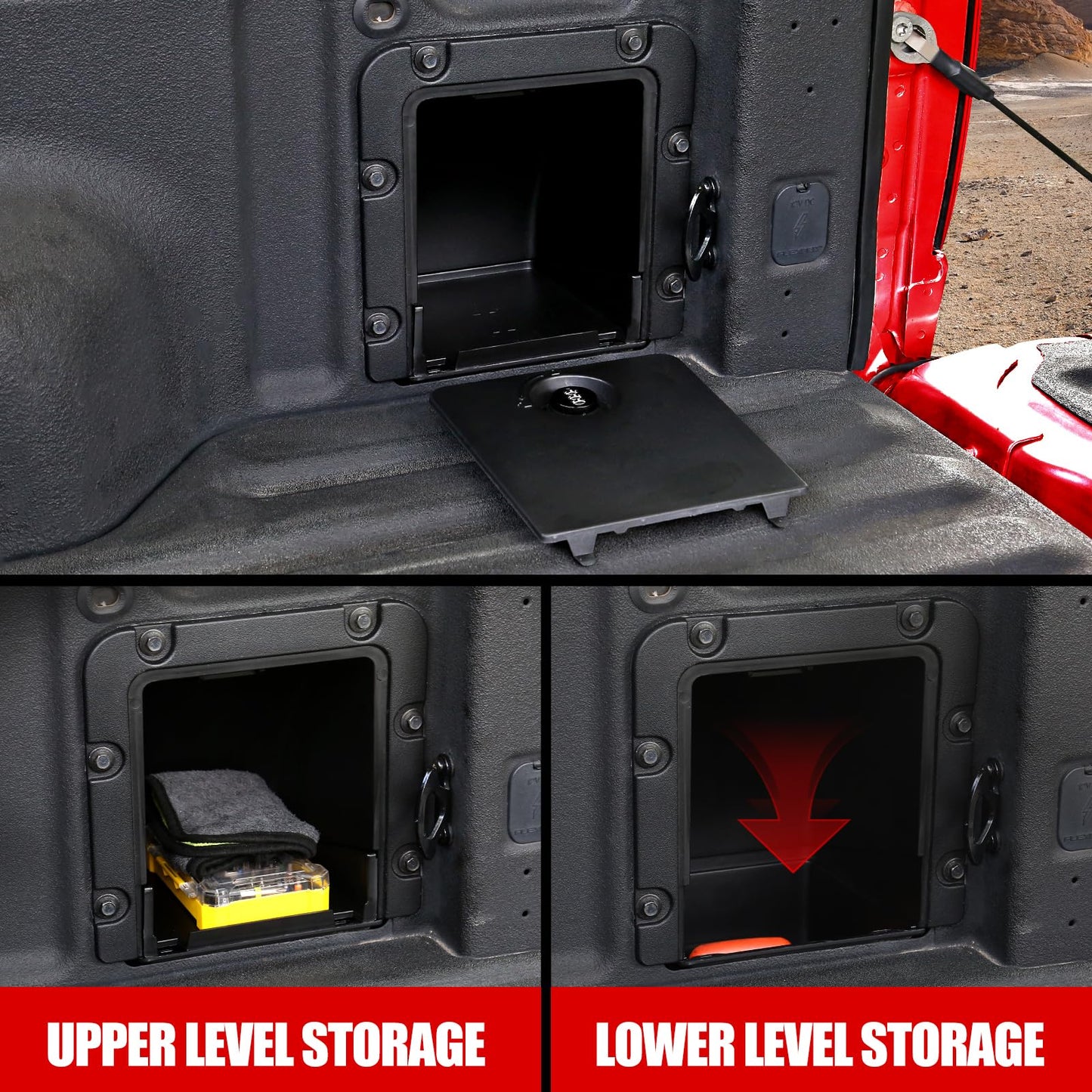 Mabett Bed Cargo Partition Storage Bin with Code Lock Compatible with Ford Maverick XL 2022-2026