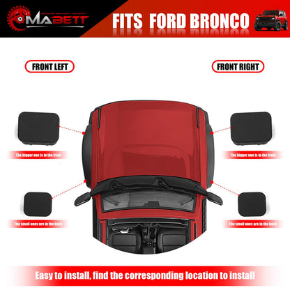 Mabett Crash Bar End Caps Front Axle Plug for Ford Bronco Accessories 2021-2024 2/4-Door