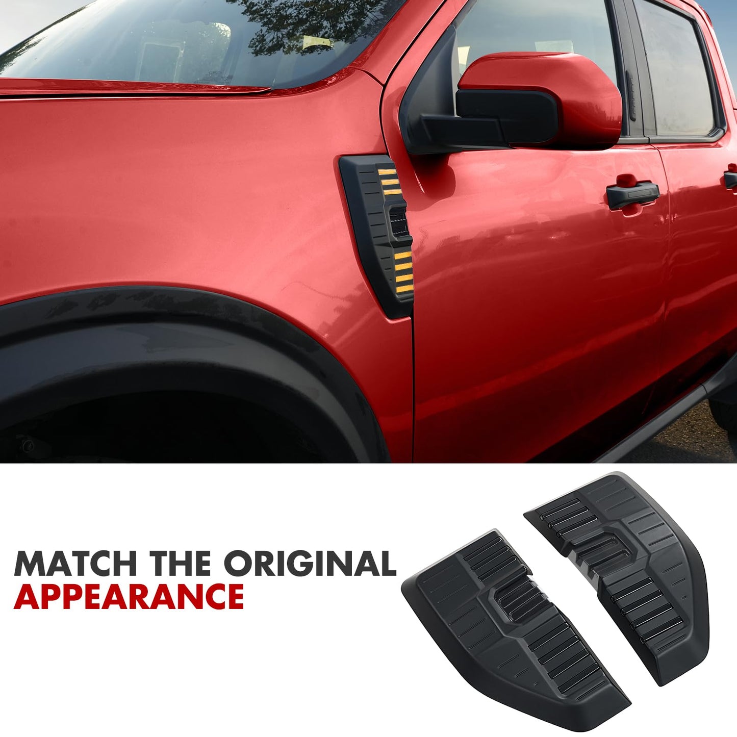 Mabett Side Marker Lights for Ford Maverick 2025-2022 Accessories（Not Fit 2025 Lobo Lariat Tremor model）, Waterproof Design LED Lamps Plug-in Light Side Maker Replacement (2 Pack)