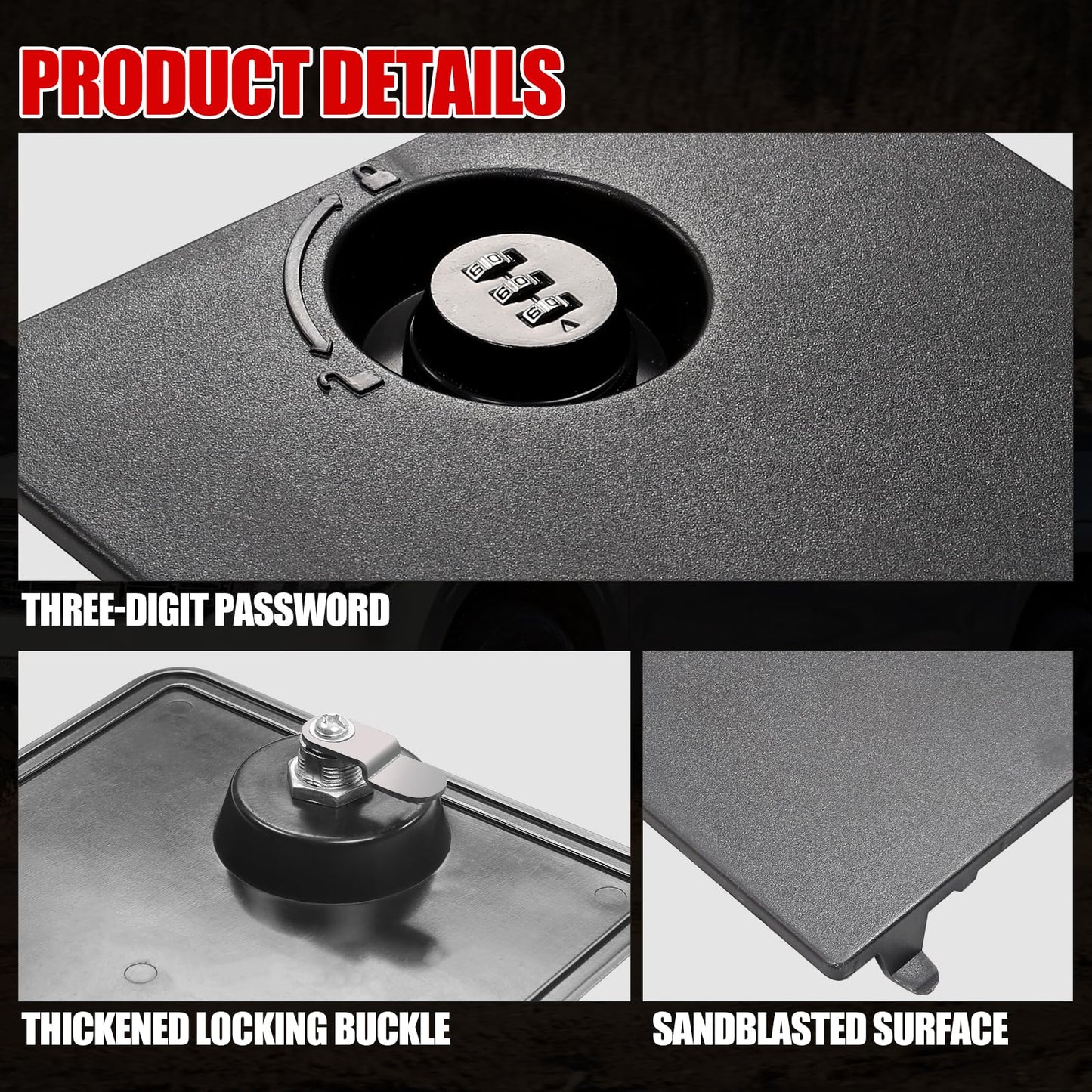 Mabett Bed Storage Bin Cover with Code Lock Compatible with Ford Maverick Accessories 2022-2026