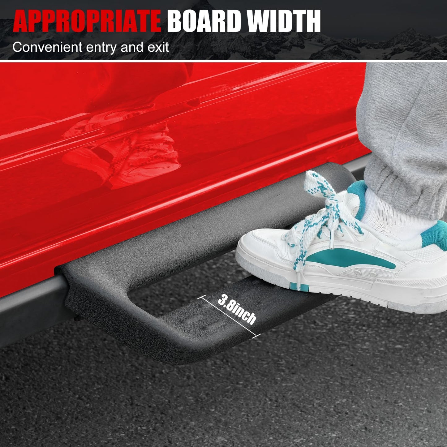 MABETT 2Pcs Running Boards Side Steps for 2021-2026 Ford Bronco 2/4 Door