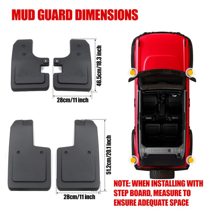 Mabett Mud Flaps for Ford Bronco Accessories 2021-2026 2/4-Door