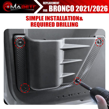 Mabett Rear Door Pocket for Ford Bronco Accessories 2021-2026
