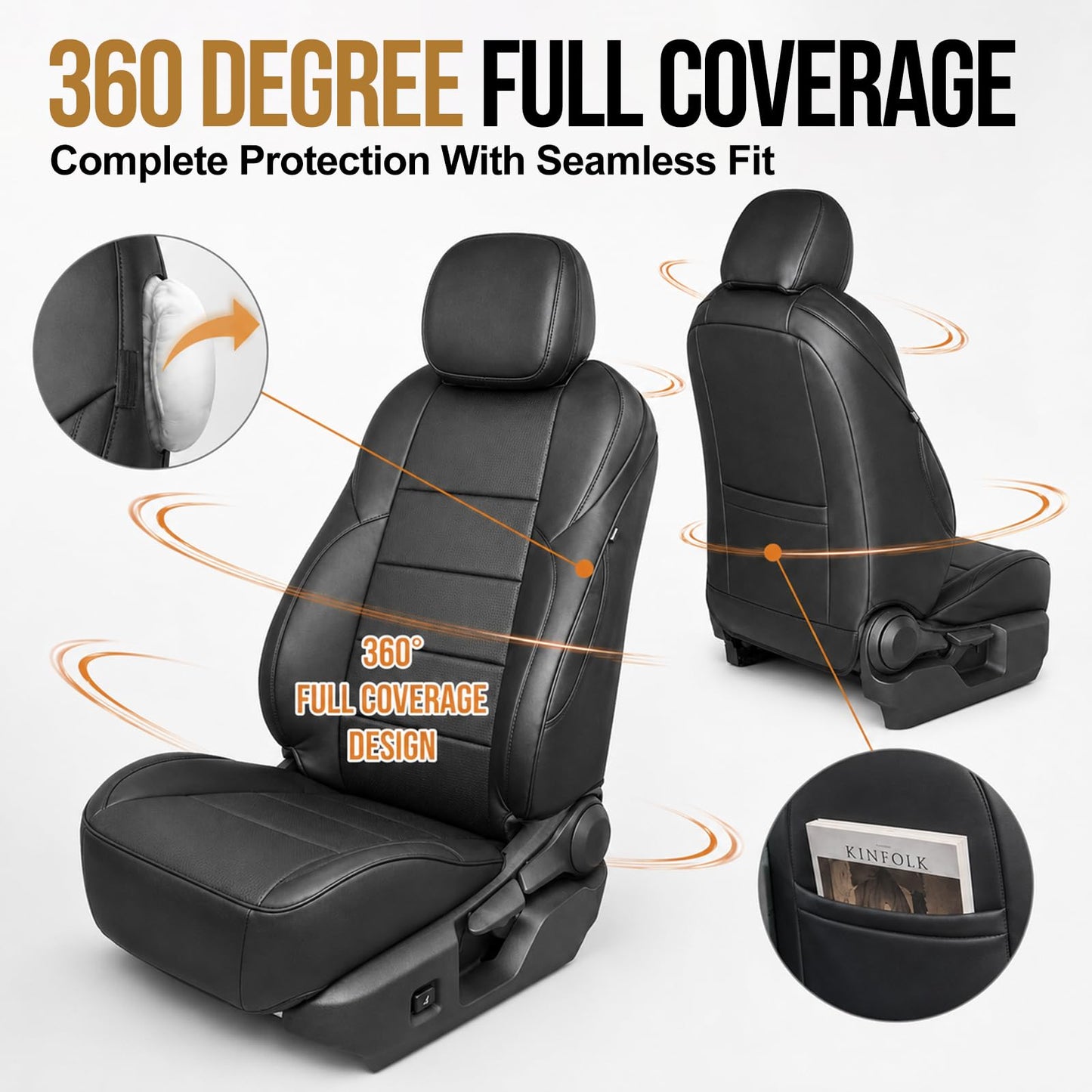 Full Set Seat Covers for 2024–2026 Toyota Tacoma Double Cab