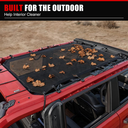 Full-Length Mesh Sunshade for 2021–2026 Ford Bronco 4-Door