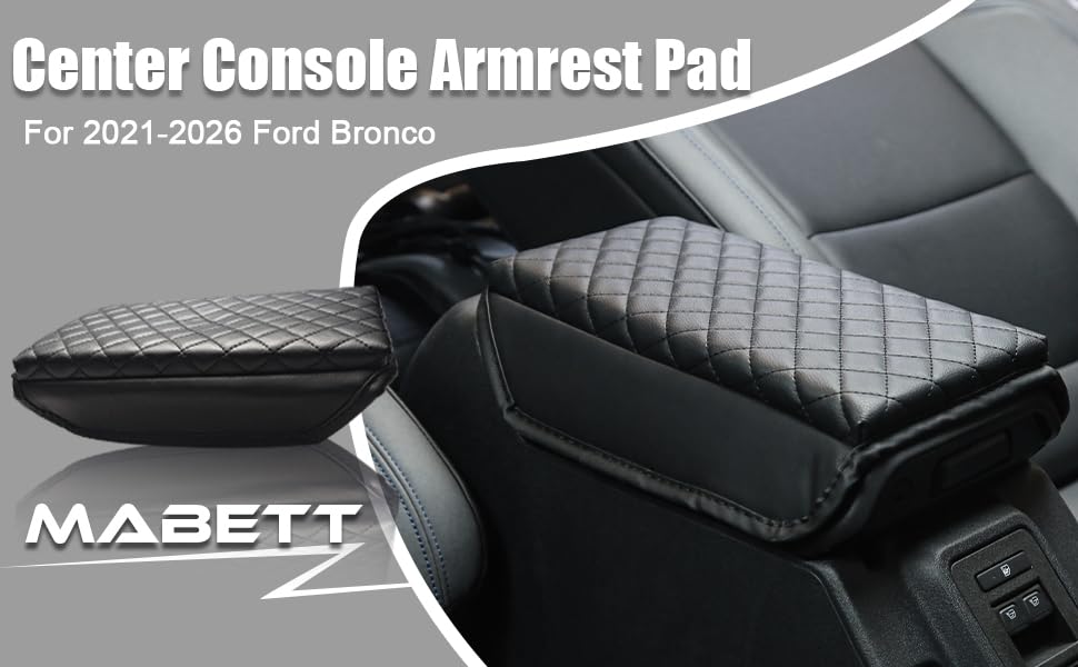 Mabett Center Console Cover for Ford Bronco Accessories 2021-2026