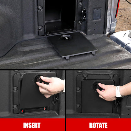 Mabett Bed Storage Bin Cover with Code Lock Compatible with Ford Maverick Accessories 2022-2026