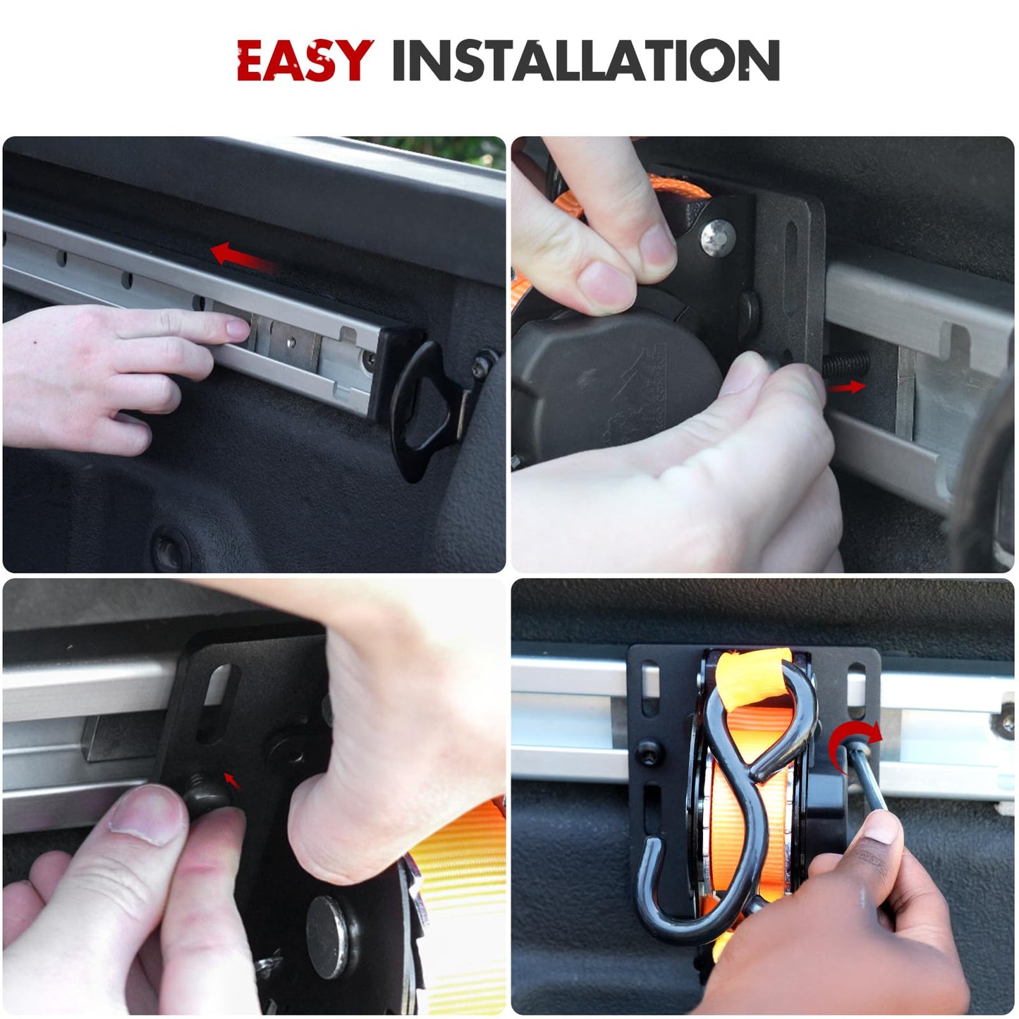 Mabett Retractable Ratchet Straps Compatible with Ford Maverick 2022-2026 (2PCS)