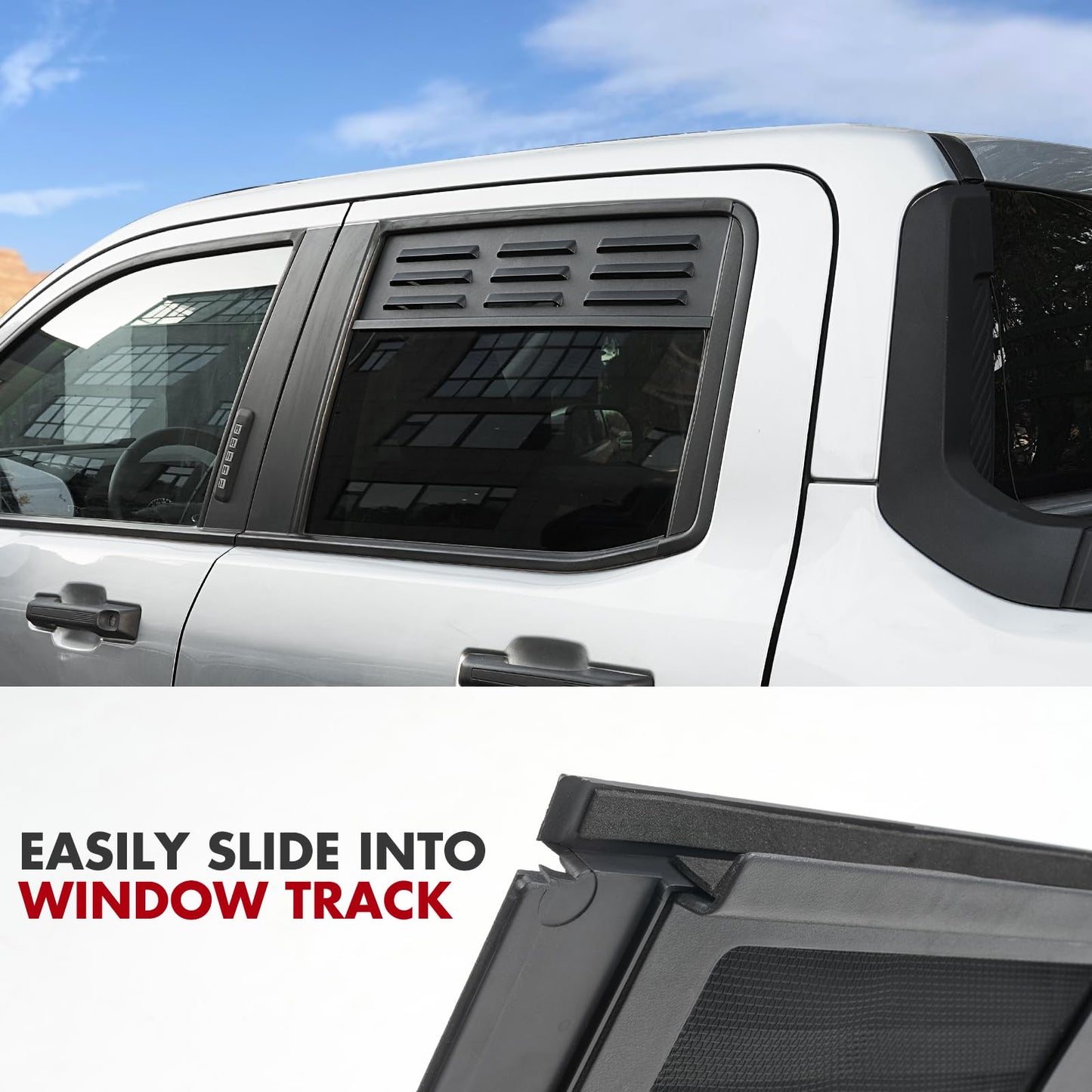 Mabett Rear Window Vents for Ford Maverick Accessories 2022-2026