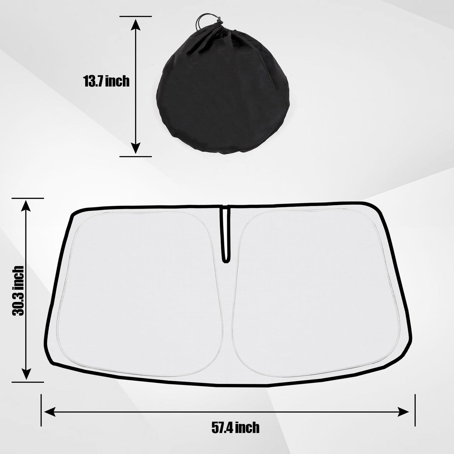 Mabett Windshield Sun Shade for Ford Maverick 2022-2026